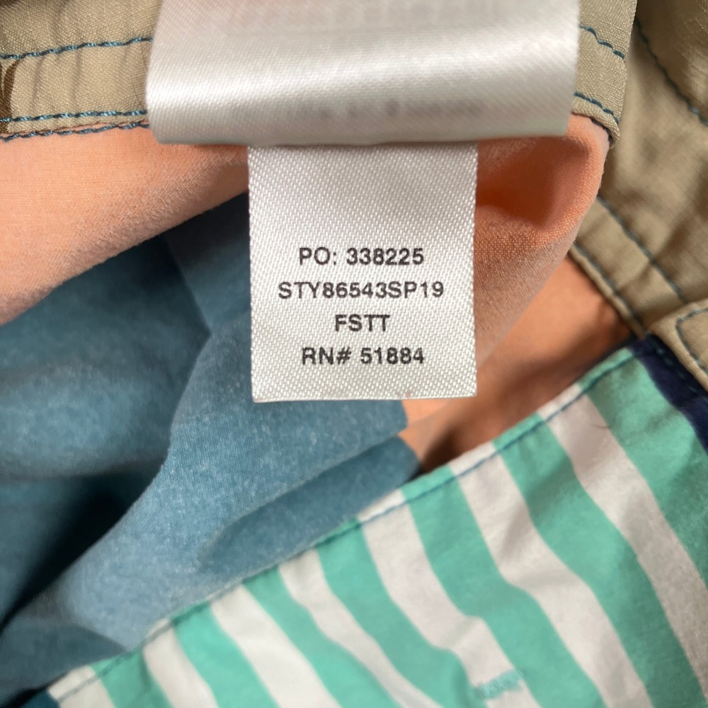 Patagonia Wavefarer Men's 34 Boardshorts Blue Orange Striped 86543 - Picture 9 of 9